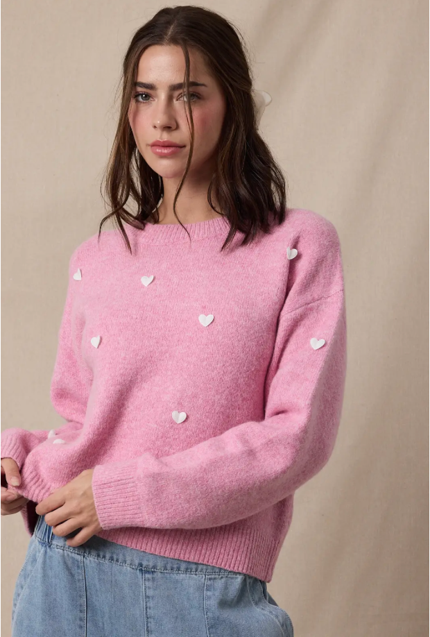 Betty Heart Sweater