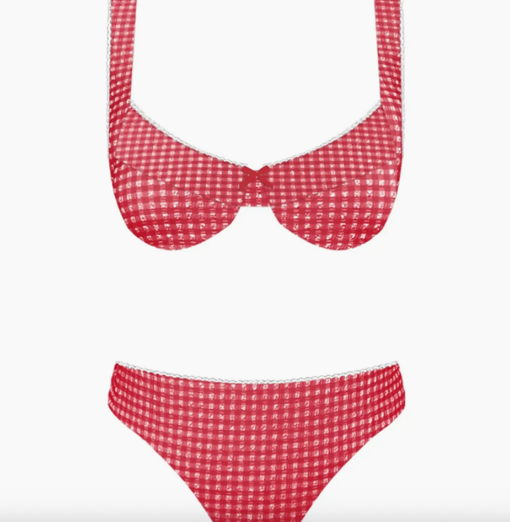 Sconset Bikini Set in Red Gingham
