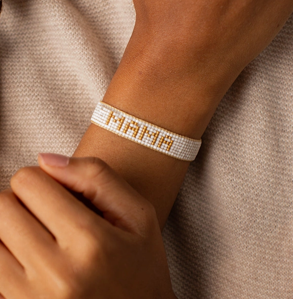 HART White & Gold Mama Bracelet