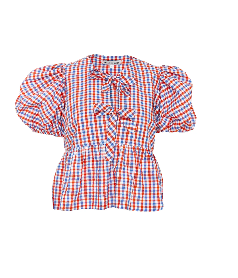 Hunter Bell Carly Top in Lighthouse Gingham