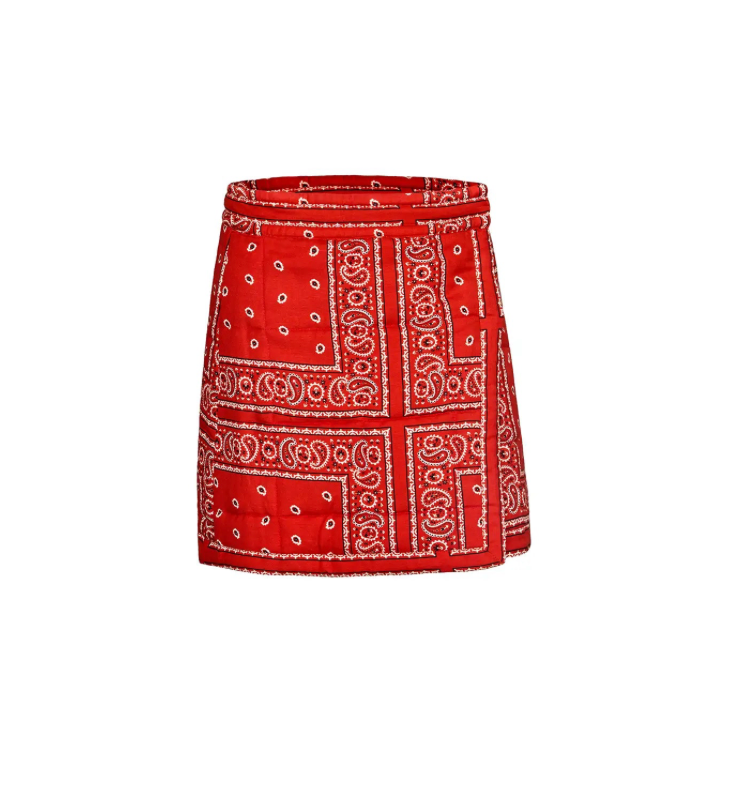 Hunter Bell Powell Skirt in Aces Wild Red