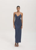 Cali Dreaming Jones Slip Dress in Denim Blue