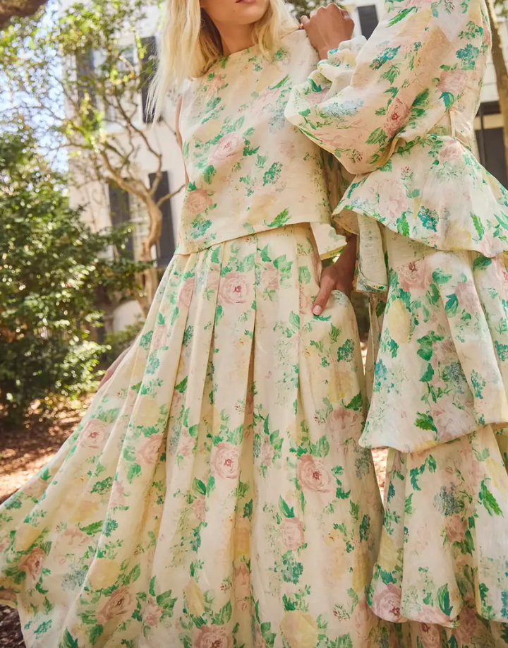 Hunter Bell Alexis Skirt in Garden Rose Peony