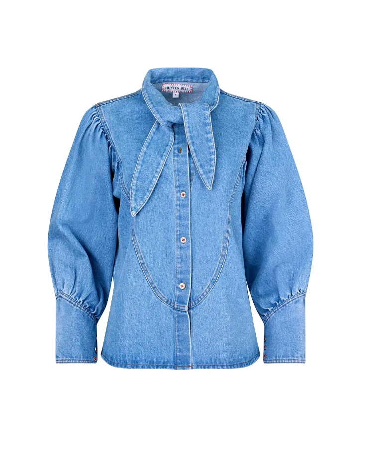 Hunter Bell Odessa Shirt in Vintage Denim