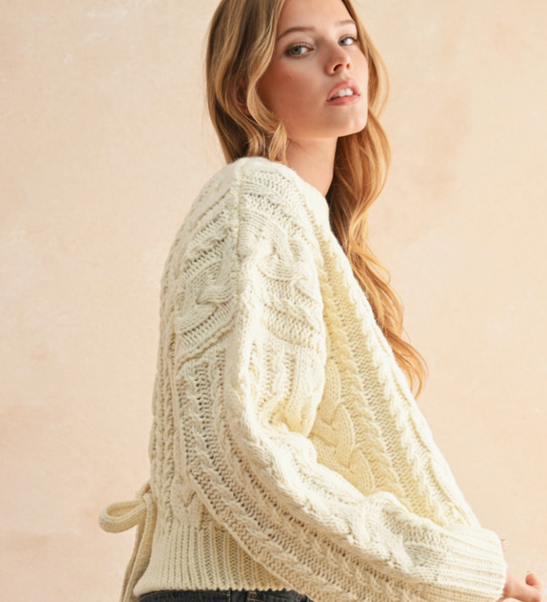 Ashley Cable Sweater in Ivory