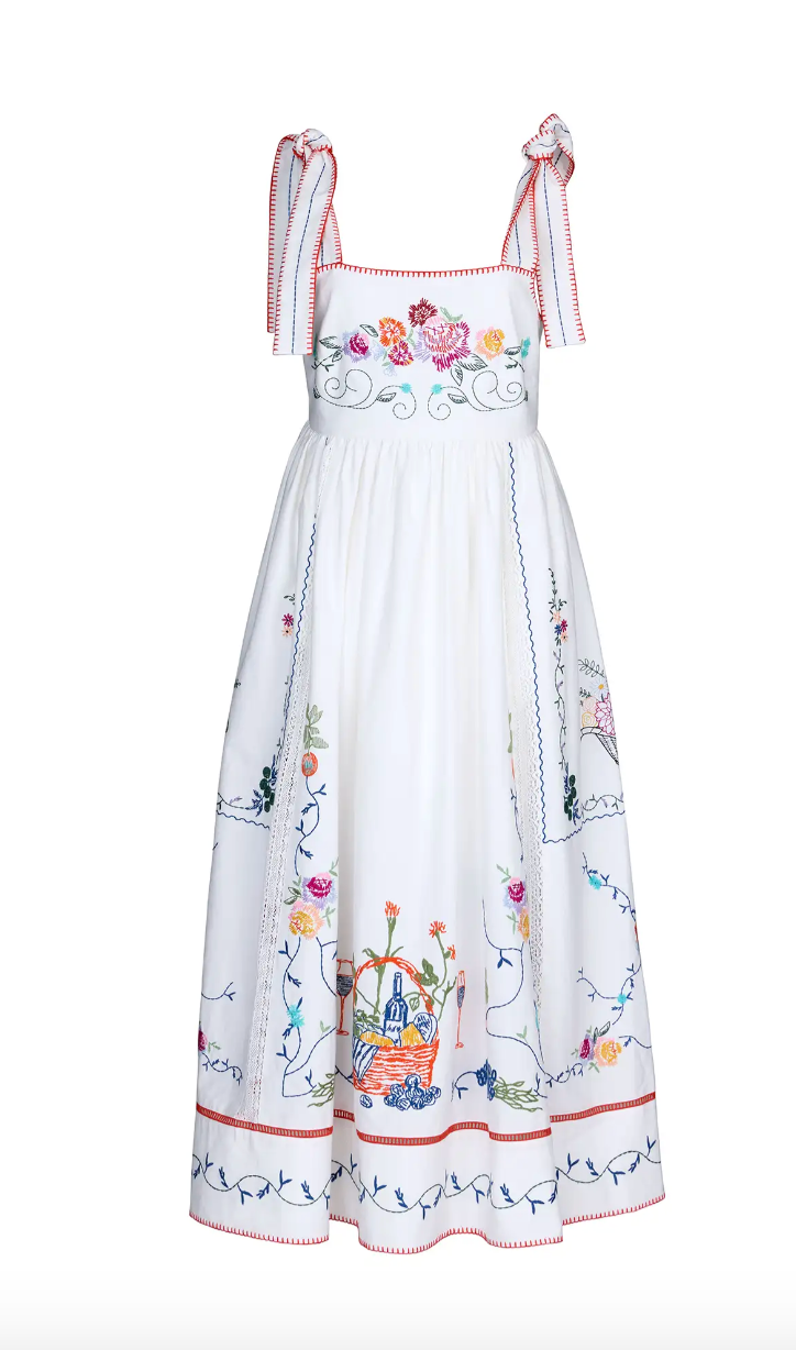 Hunter Bell Stefy Dress in Multi Embroidered