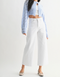 James Scissor Cut Wide Leg Denim in White
