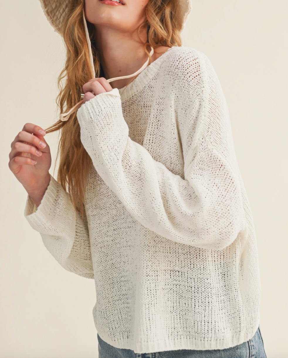 Emily Sweater in White