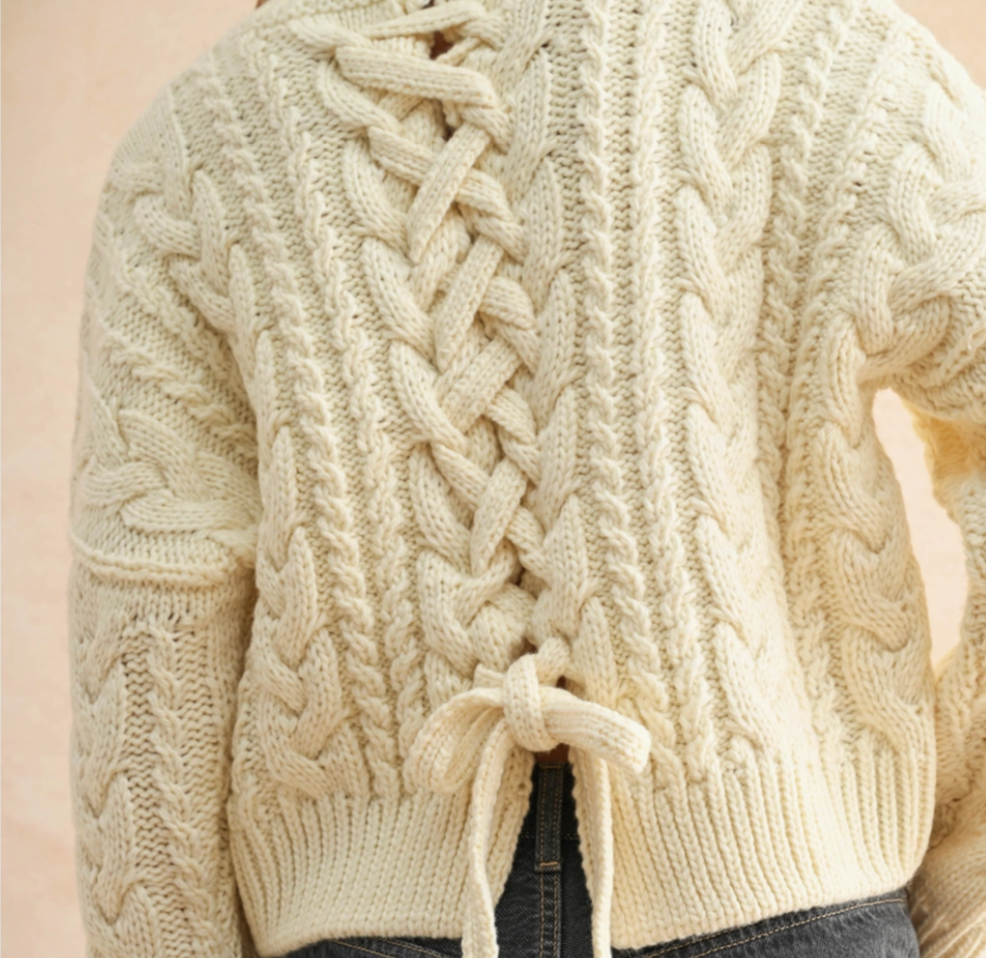 Ashley Cable Sweater in Ivory