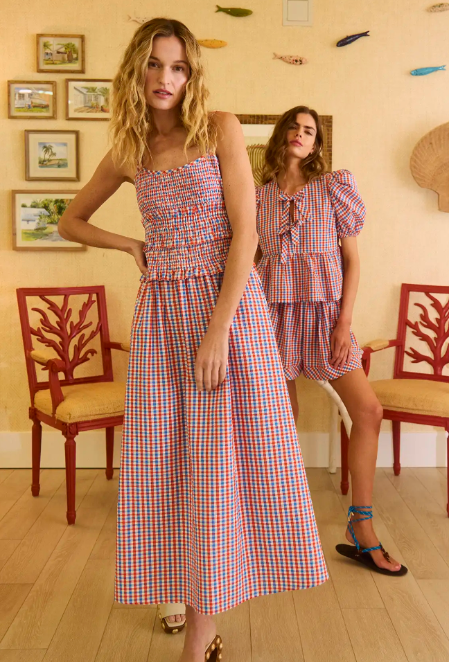 Hunter Bell Francie Dress in Lighthouse Gingham