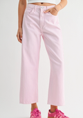 Julia Barrel Jean in Light Pink