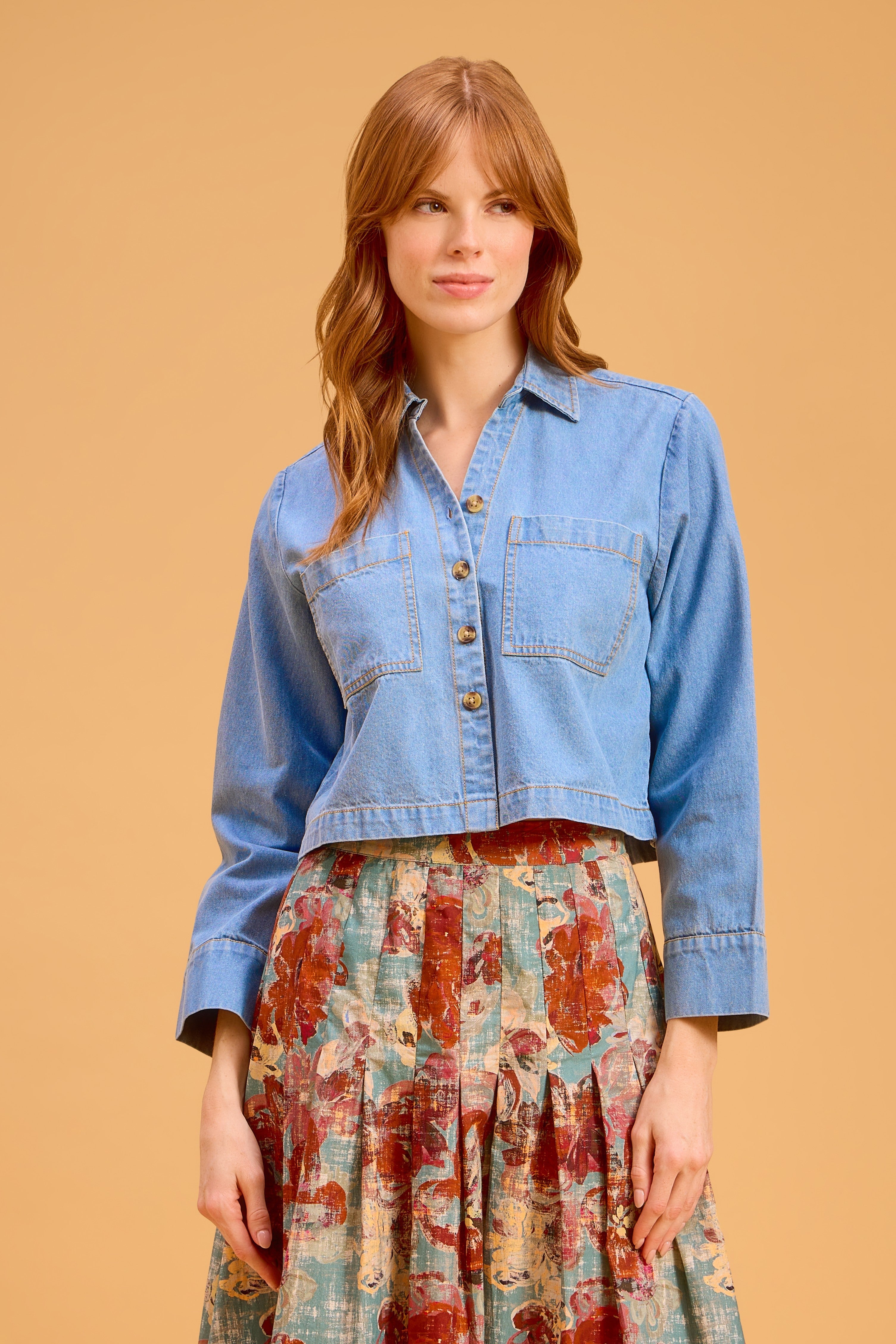 Megs Top, Denim