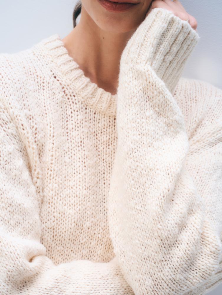 MARLED COTTON BLEND CREWNECK